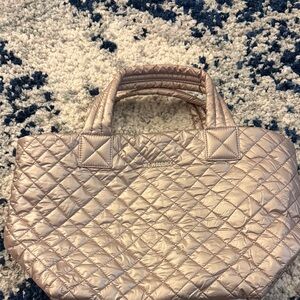 MZ Wallace Rose Gold Quilted Tote